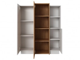 Laski 21 01 11 3D komoda 3D front otwarte drzwi biale tlo